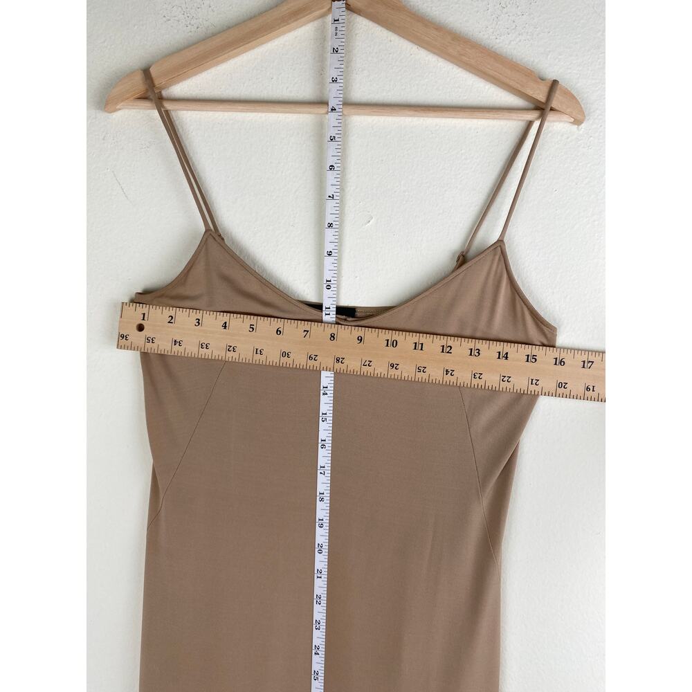 Akris Stretch Knit Midi Slip Dress Beige Size 8 - Picture 12 of 13